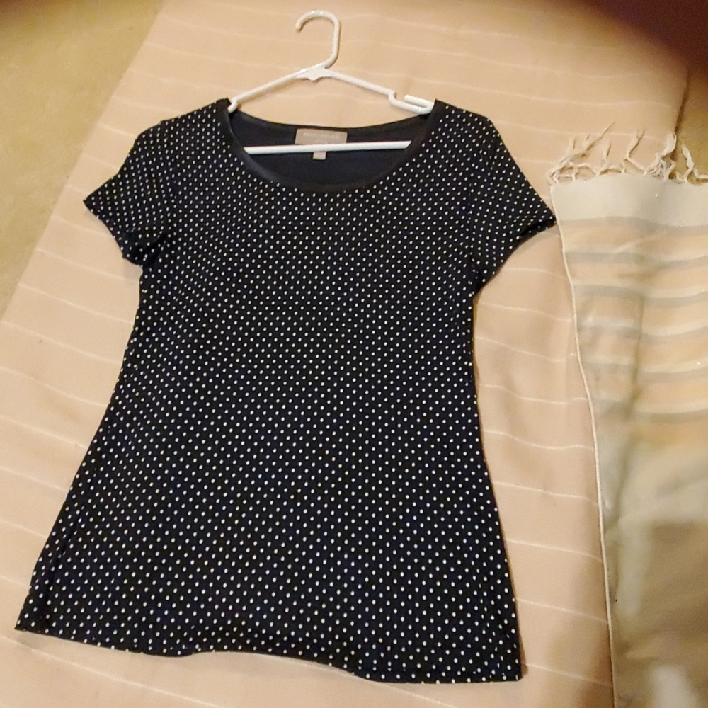 Banana Republic Luxe Shirt Short Sleeve Navy - Picture 1 of 4